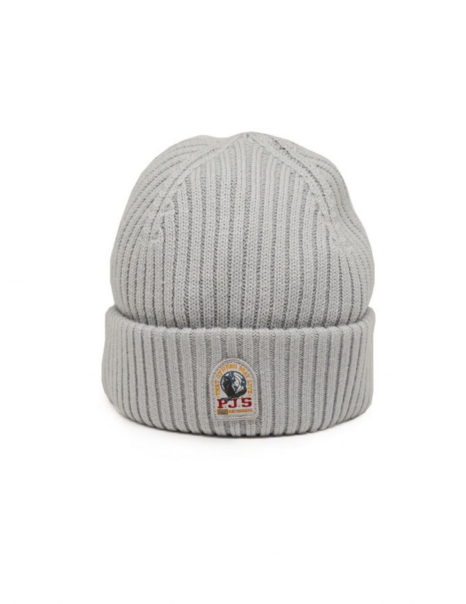 Parajumpers Rib Hat in grey wool PAACCHA02 RIB HAT LUNAR ROCK 778 hats and caps online shopping