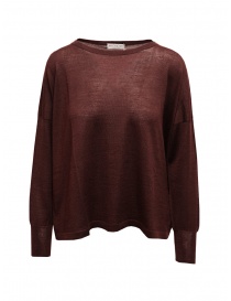 Ma'ry'ya maglia in lana merino, seta e cashmere bordeaux online