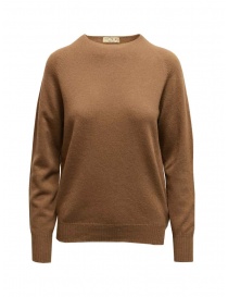 Maglieria donna online: Ma'ry'ya maglia in lana merino e cashmere color cammello