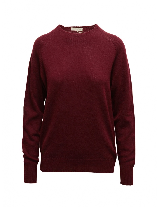 Ma'ry'ya burgundy merino wool and cashmere sweater YHK001 9 BORDEAUX women s knitwear online shopping