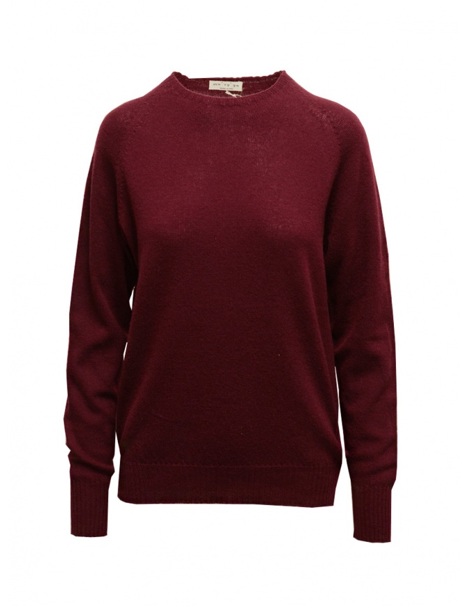 Ma'ry'ya maglia in lana merino e cashmere bordeaux YHK001 9 BORDEAUX maglieria donna online shopping