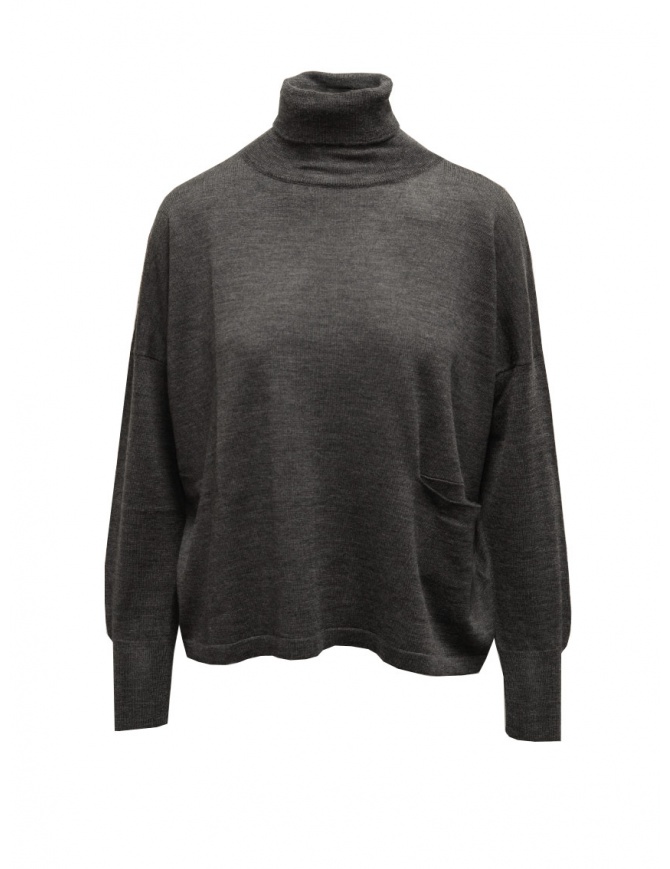 Ma'ry'ya maglia dolcevita in lana, seta e cashmere grigio YHK095 6 DKGREY maglieria donna online shopping