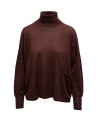 Ma'ry'ya boxy turtleneck sweater in burgundy wool, silk and cashmere buy online YHK095 8 BORDEAUX
