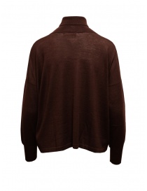 Ma'ry'ya boxy turtleneck sweater in burgundy wool, silk and cashmere buy online