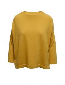 Ma'ry'ya boxy sweater in yellow merino wool and cashmere online