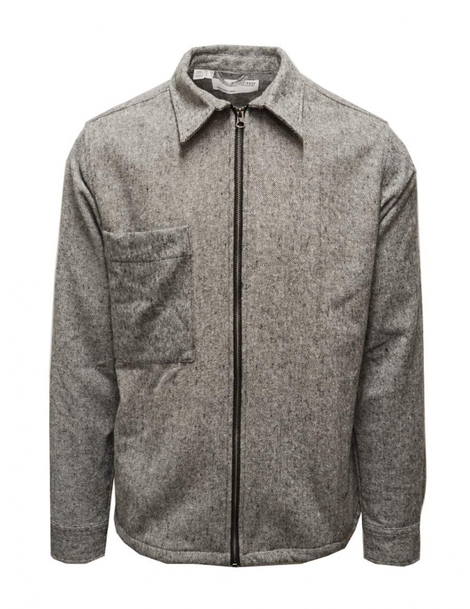 Selected Homme grey shirt with zipper 16085234 CLOUD DANCER mens shirts online shopping