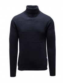 Selected Homme blue cotton turtleneck sweater 16084077 DARK SAPPHIRE SELECTED