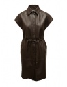 Selected Femme brown leather dress buy online 16085330 JAVA