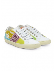 Leather Crown Giudecca sneakers basse colorate con borchie WLC149 GIUDECCA order online