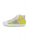 Leather Crown Dorona colored high sneakers with studs WLC169 DORONA price