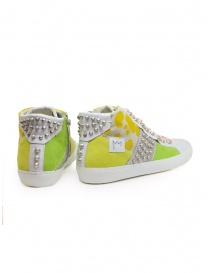 Leather Crown Dorona colored high sneakers with studs womens shoes buy online