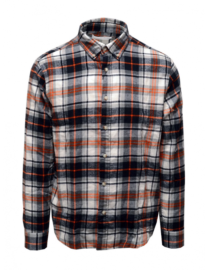 Selected Homme blu and orange checked flannel shirt 16085796 EGRET CHKS CHKS mens shirts online shopping