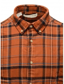 Selected Homme rust-colored checked flannel shirt price