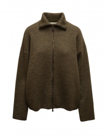 Ma'ry'ya brown merino wool cardigan with zip online