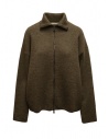 Ma'ry'ya brown merino wool cardigan with zip buy online YHK055 7 TAUPE