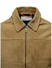 Selected Homme giacca in suede ocra con cerniera prezzo