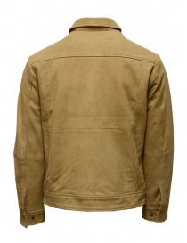 Selected Homme ochre suede jacket with zip buy online