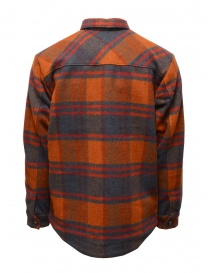 Selected Homme orange and blue checked wool shirt jacket