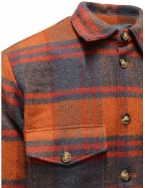 Selected Homme orange and blue checked wool shirt jacket price
