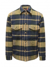 Selected Homme blue and beige checked wool shirt jacket 16085159 TREKKING GREEN SAND/B order online