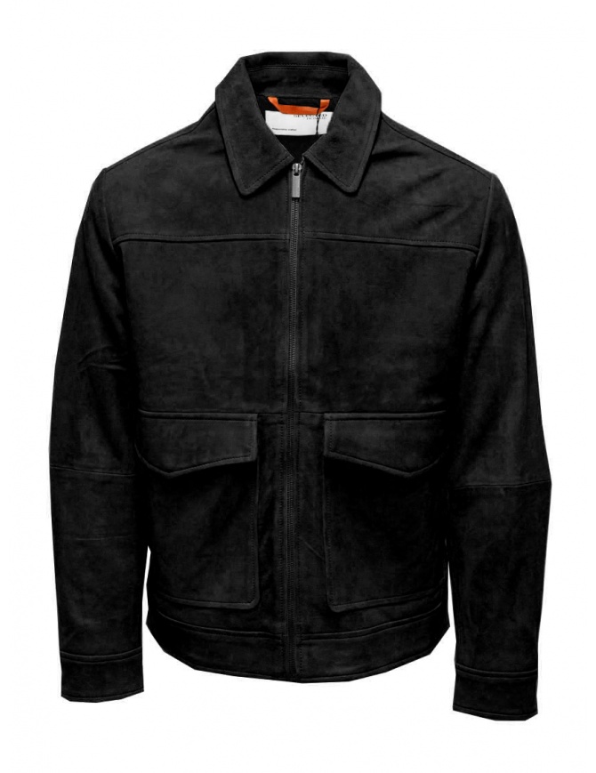 Selected Homme black suede jacket 16086882 BLACK mens jackets online shopping