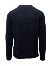 Selected Homme pullover in cotone blu con disegno geometrico