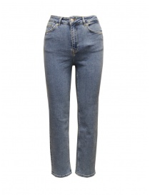 Womens jeans online: Selected Femme light blue straight fit jeans