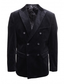 Giacche uomo online: Selected Homme blazer doppiopetto in velluto blu