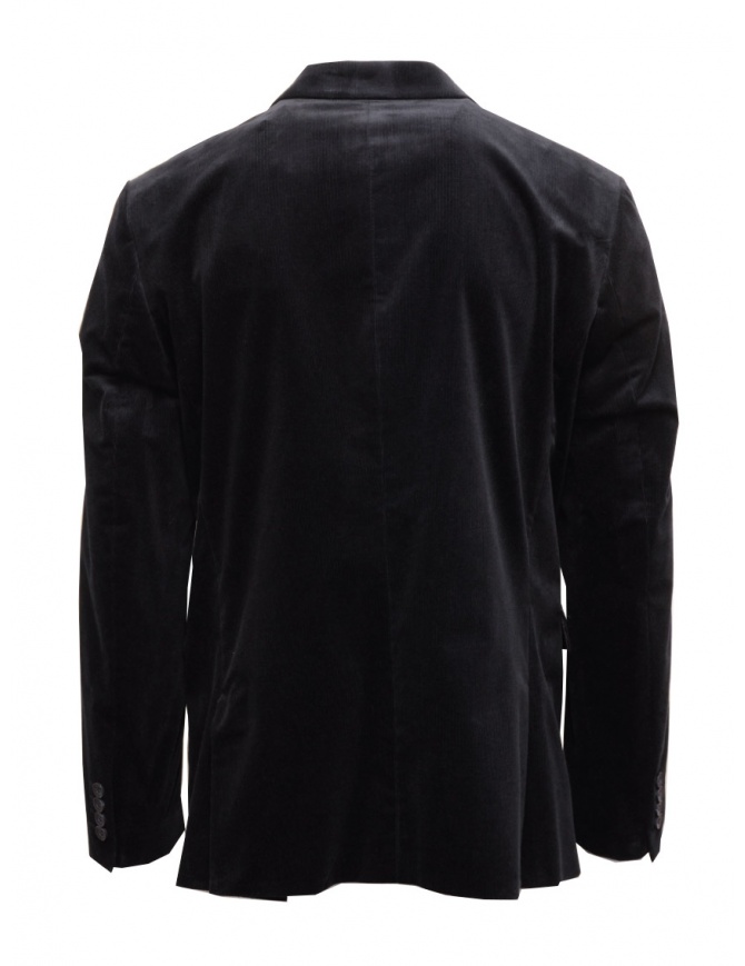 Men's 6 Buttons Velvet Double Breasted Black velour Men's blazer Jacket - Slim Fitted main image 0