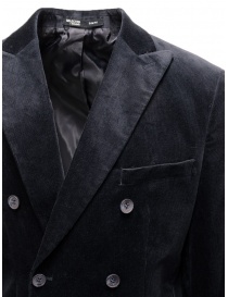 Selected Homme double-breasted blazer in blue velvet price