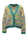 M.&Kyoko turquoise, yellow, purple jacquard cardigan buy online BBA01448WA WHITE