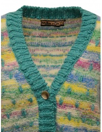 M.&Kyoko turquoise, yellow, purple jacquard cardigan price