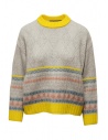 M.&Kyoko pullover grigio con colletto giallo acquista online BBA01434WA L-GRAY