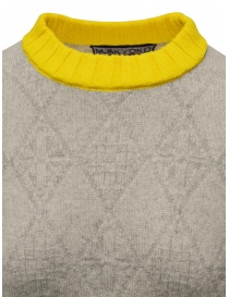 M.&Kyoko pullover grigio con colletto giallo prezzo