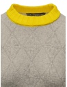 M.&Kyoko pullover grigio con colletto giallo BBA01434WA L-GRAY prezzo