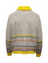 M.&Kyoko cardigan in lana grigia colletto giallo BBA01436WA L-GRAY prezzo