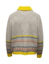 M.&Kyoko cardigan in lana grigia colletto giallo BBA01436WA L-GRAY prezzo