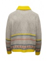 M.&Kyoko grey wool cardigan with yellow collar BBA01436WA L-GRAY price