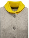 M.&Kyoko grey wool cardigan with yellow collar BBA01436WA L-GRAY buy online