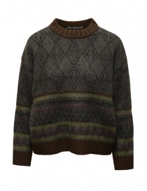 M.&Kyoko charcoal grey jacquard pullover on discount sales online