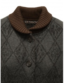 M.&Kyoko charcoal-colored jacquard wool cardigan for woman price