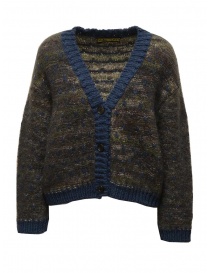 M.&Kyoko cardigan jacquard grigio e blu BBA01448WA CHARCOAL order online