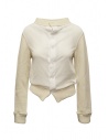 Miyao cardigan in chiffon bianco con maniche in lana acquista online MXTS-05 OFF WHITExWHITE