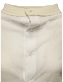 Miyao white chiffon cardigan with wool sleeves price