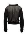 Miyao black chiffon cardigan with wool sleeves shop online womens cardigans