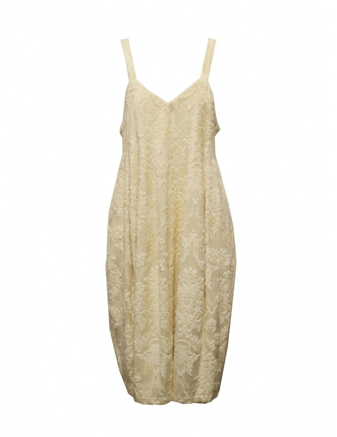 Miyao natural white flower jacquard dress MXOP-02 NATURAL Miyao natural white flower jacquard dress MXOP-02 NATURAL womens dresses online shopping