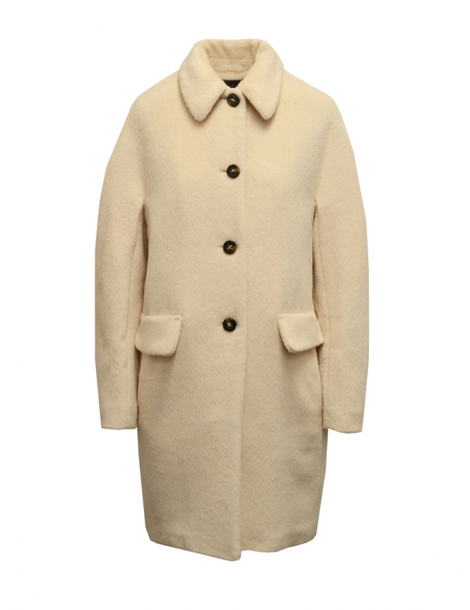 Maison Lener Constante cappotto midi color crema SB12AMLZEM20 CREAM CONSTANTE cappotti donna online shopping