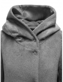 Maison Lener Temporel long hooded coat in light grey buy online