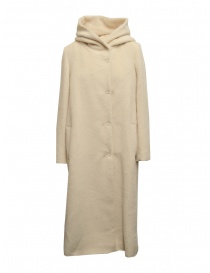 Maison Lener Temporel cappotto lungo bianco crema con cappuccio online