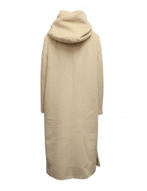 Maison Lener Temporel cappotto lungo bianco crema con cappuccio